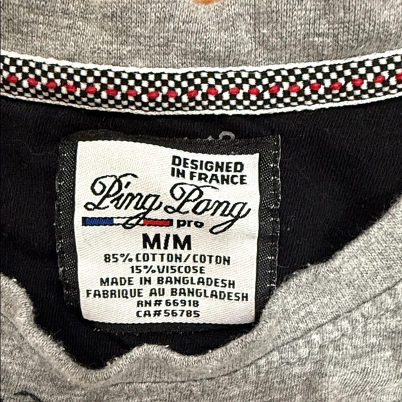 Ping Pong Gray T-Shirt with Anchors Size Medium - Picture 2 of 6